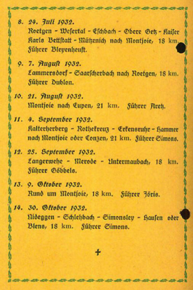 Wanderplan 1932 Seite 3